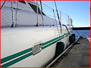 Another view -10 year old 47 ft Mayotte Catamaran restored by ISLAND GIRL® System